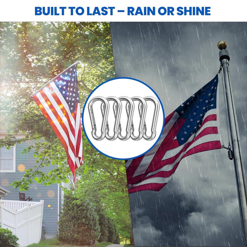 Hoople Small Carabiner Clip 10pcs 1.57 Inch – Heavy Duty Spring Snap Hooks, Durable Alloy Mini Carabiners for Keys, Rope, Swing Set, Camping, Hiking, Fishing, Traveling, Dog Leash, Quick Link Keychain - Image 4